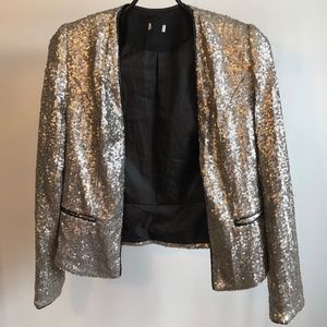 Silver sequin party jacket